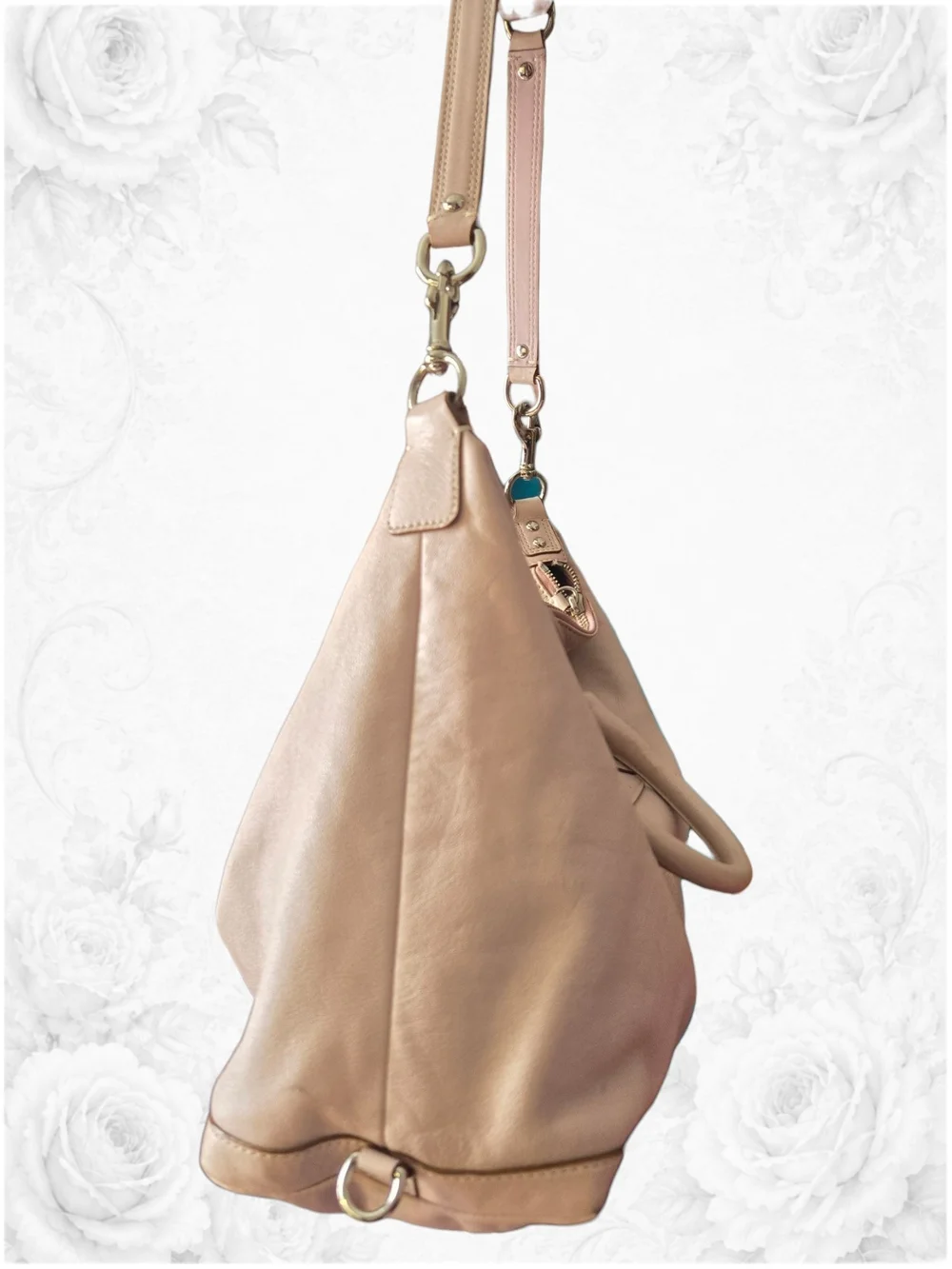 Coach Signature Patent Leather Tote Shoulder Bag F15142 Berry Pink MSRP $328